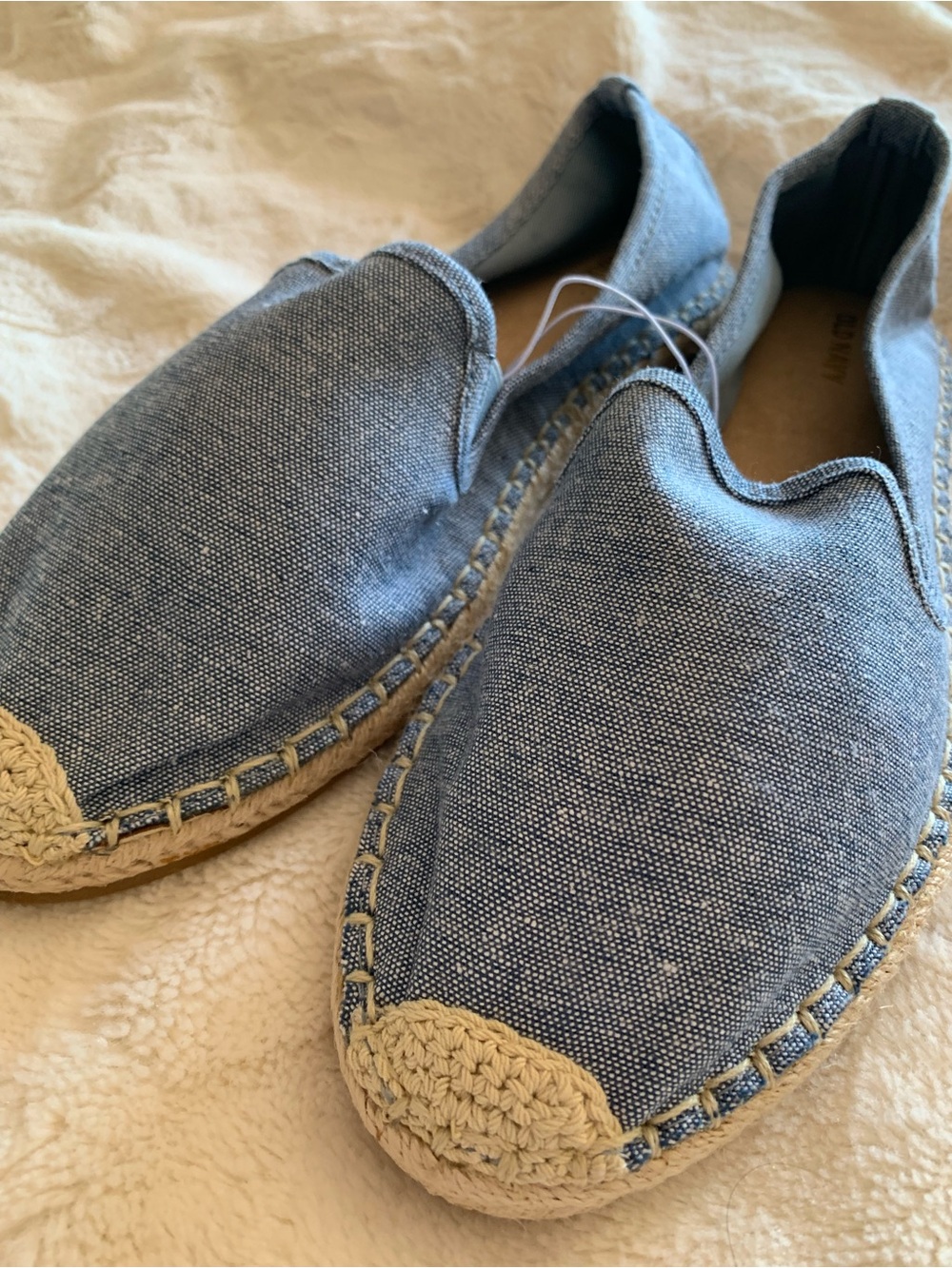 Old Navy denim flat espadrilles women’s size 10 NWOB